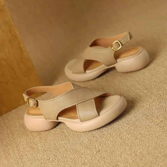 Bathilde | Crossover Band Padded Slides