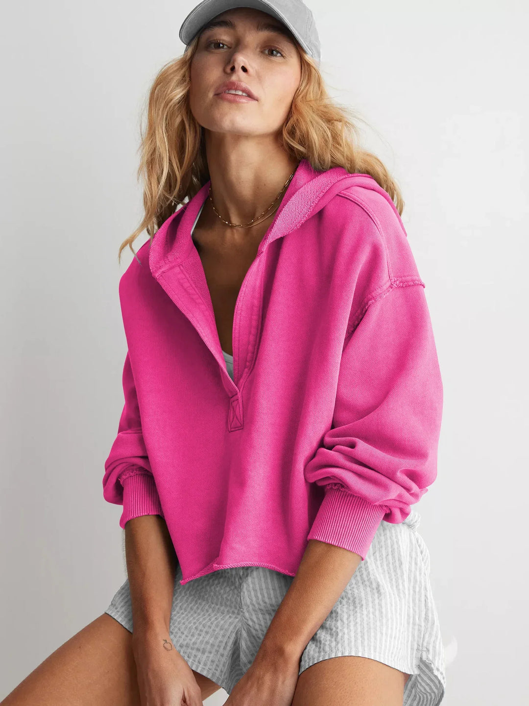 Philippa | 50% Cotton Cropped Hoodie