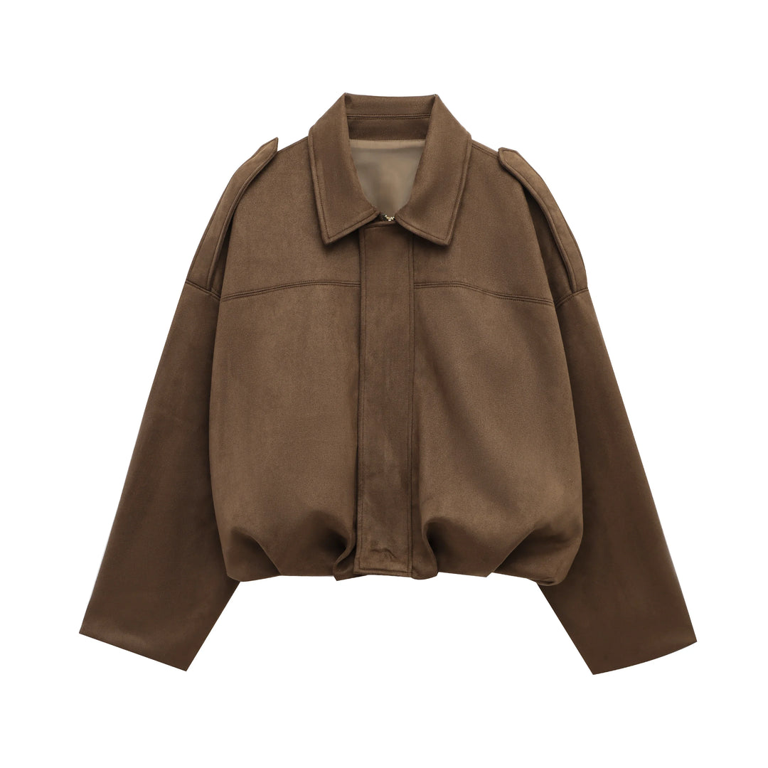 Roseanne | Oversized Suede Bomber