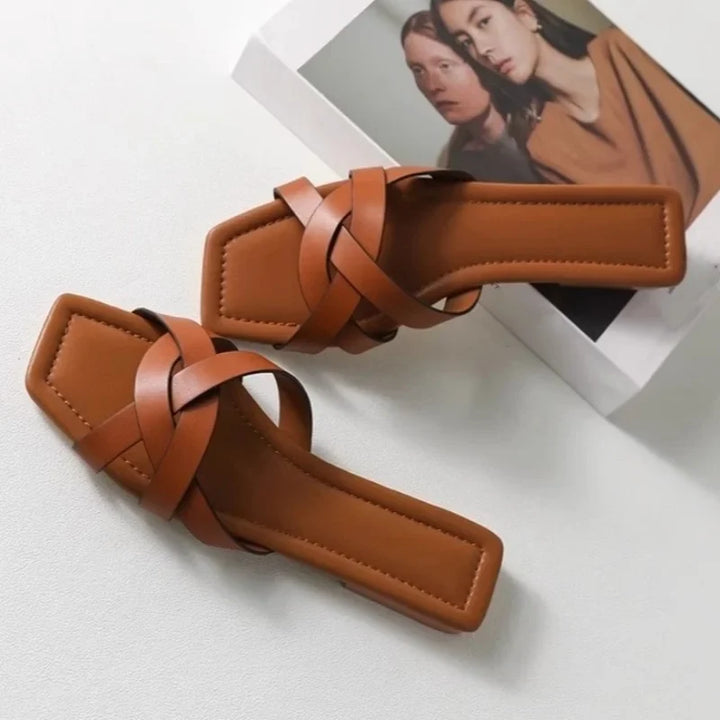 Audette | Interlaced Leather Slides