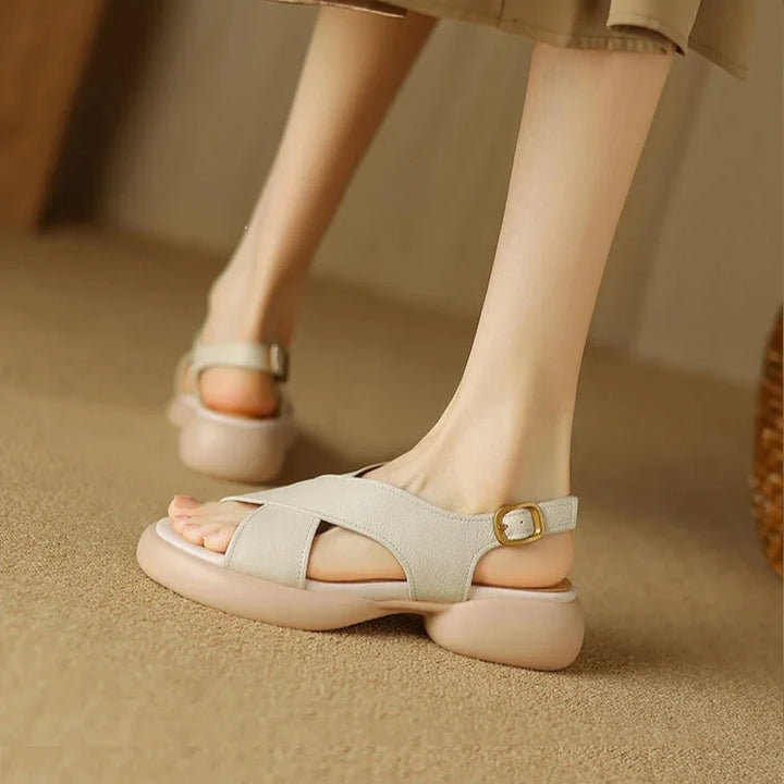 Bathilde | Crossover Band Padded Slides