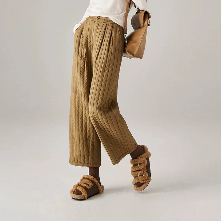Helene | Quilted Insulated Wide Leg Pants
