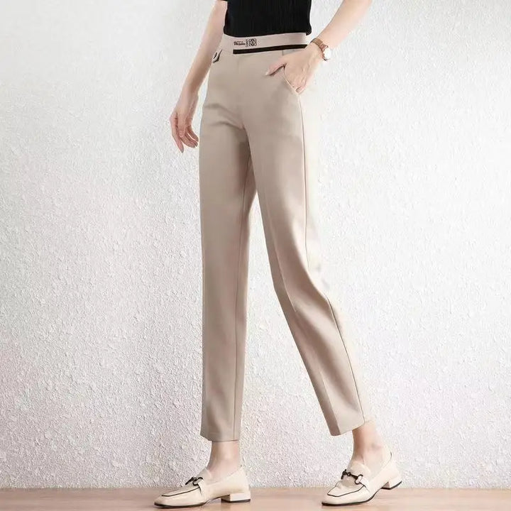 Manon | Cropped Stretch Straight Trousers