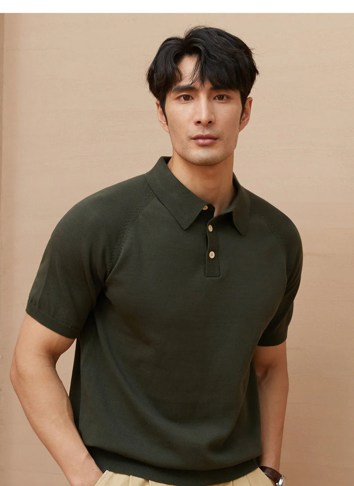 Barnabé | Fine Knit Button Down Polo