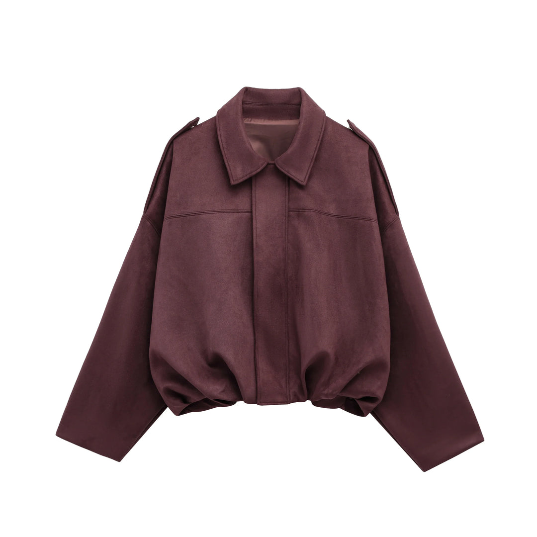 Roseanne | Oversized Suede Bomber