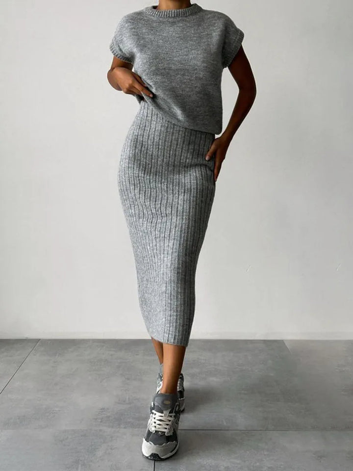 Noella | Cotton Rib Sleeveless Set