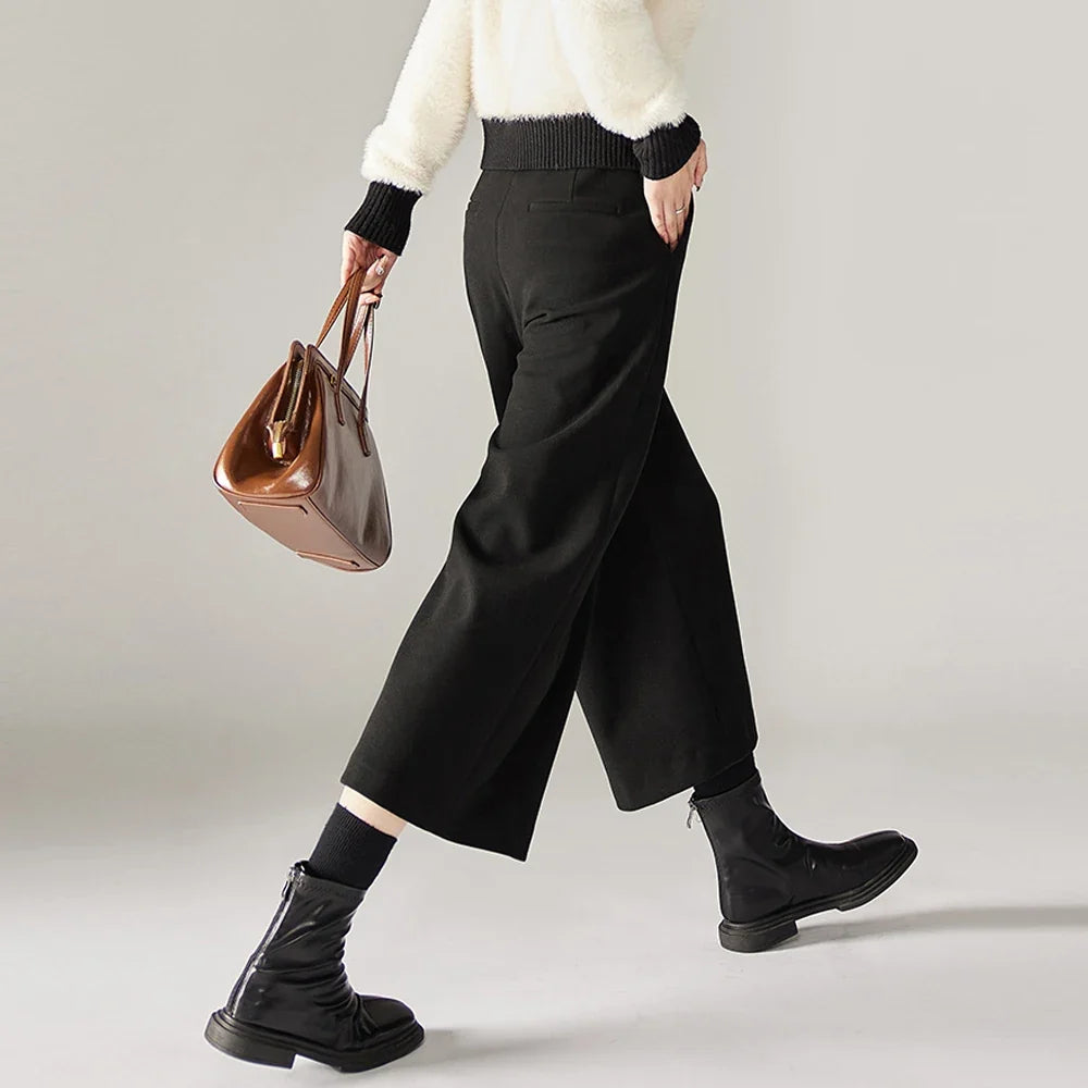 Aubertine | 55% Wool Elastic Waist Pants