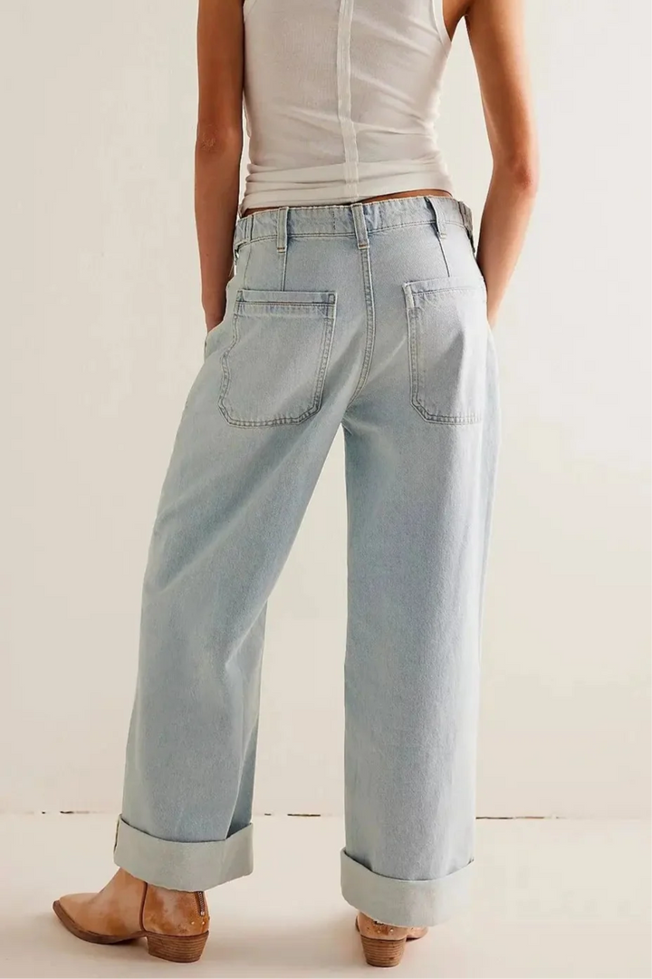 Modestine | Rigid Cotton Wide Leg Jeans