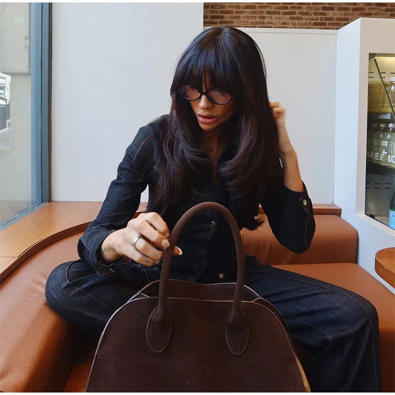 Anne | Heavy Denim Blazer and Trousers
