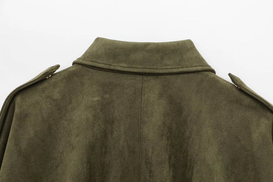 Roseanne | Oversized Suede Bomber