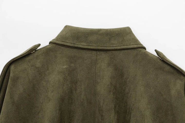 Roseanne | Oversized Suede Bomber