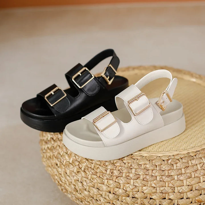 Cesarine | Double Buckle Platform Sandals