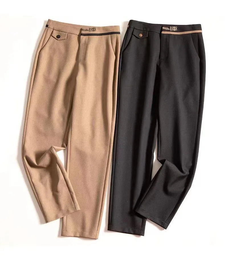 Manon | Cropped Stretch Straight Trousers