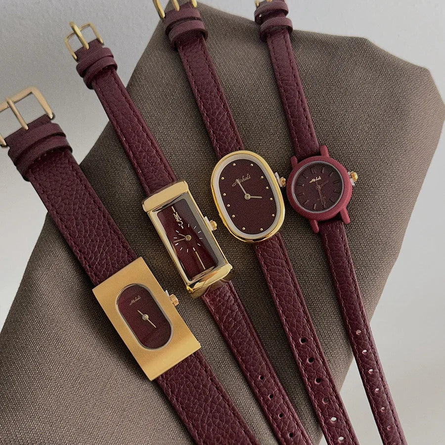 Brass Case Watch, Leather Strap
