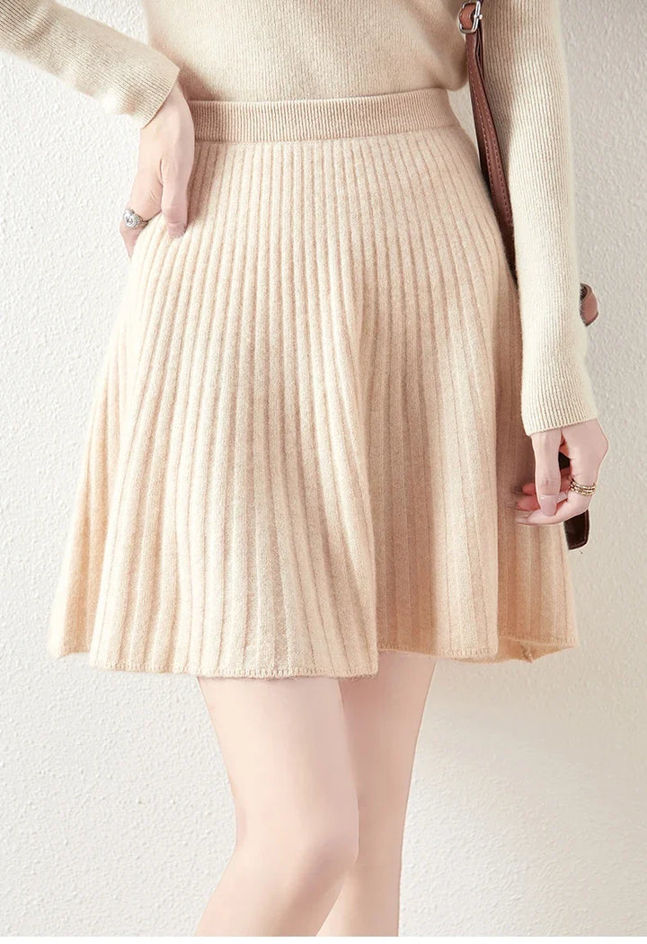 Laurentine | Merino Wool Mini Skirt