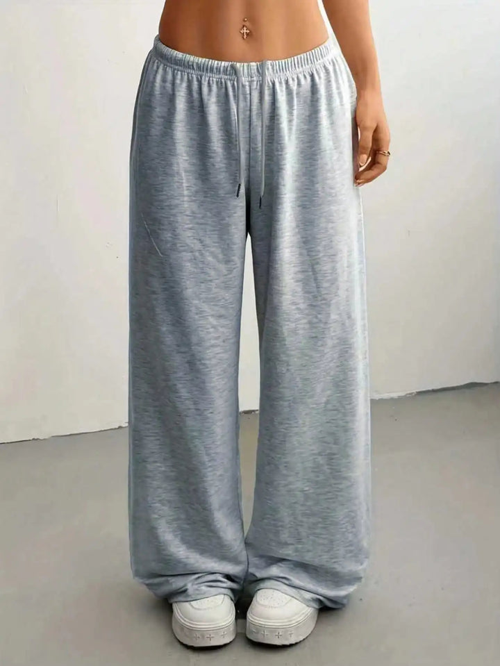 Olivette | Drawstring Wide Leg Jogger Pants
