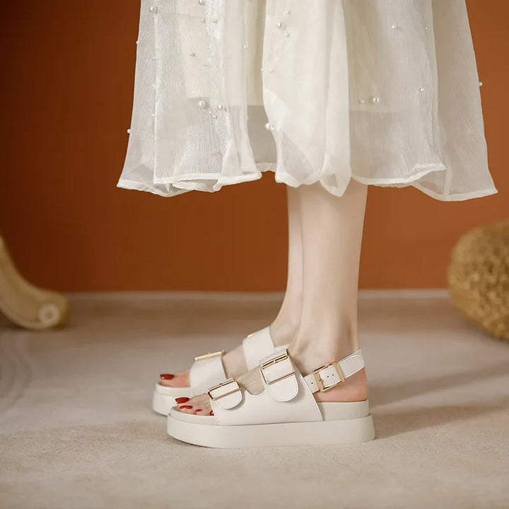 Cesarine | Double Buckle Platform Sandals
