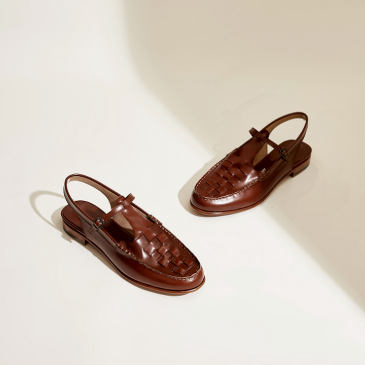 Peggy | Italian Leather Slingback Sandals