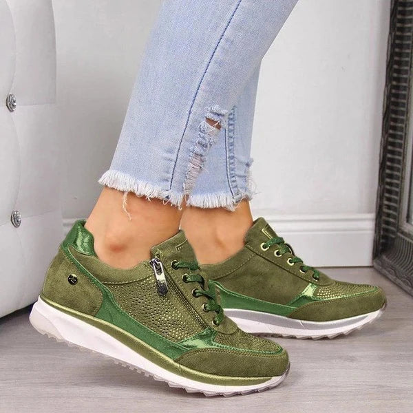 Gisele | Sequin Hidden Wedge Sneakers