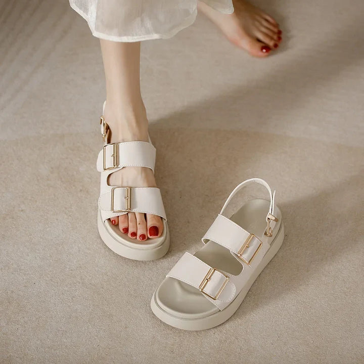 Cesarine | Double Buckle Platform Sandals