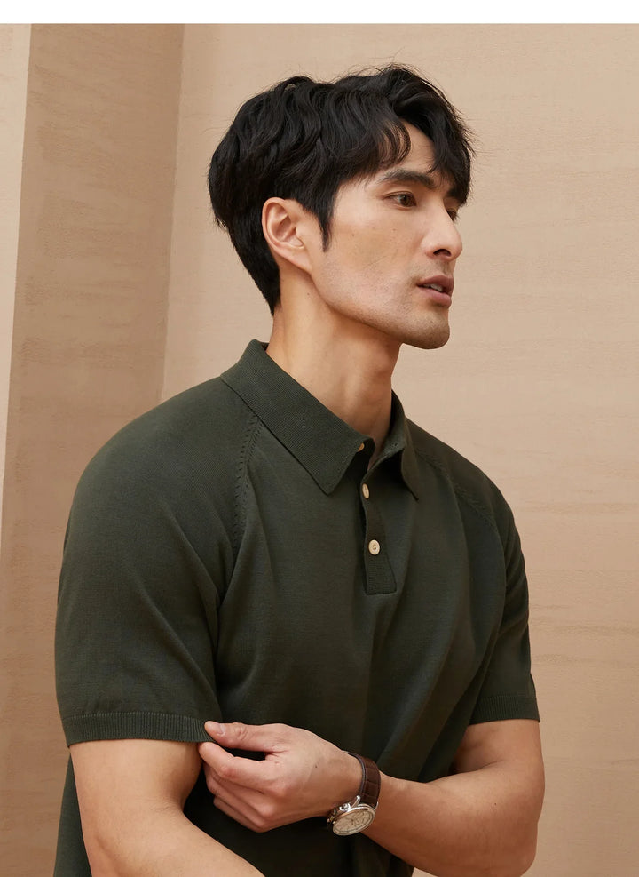 Barnabé | Fine Knit Button Down Polo