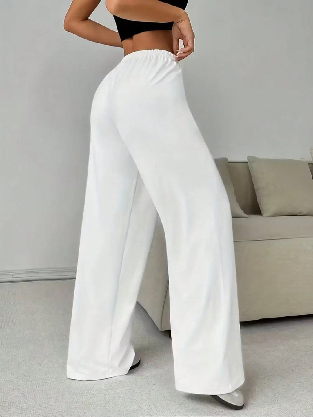 Olivette | Drawstring Wide Leg Jogger Pants