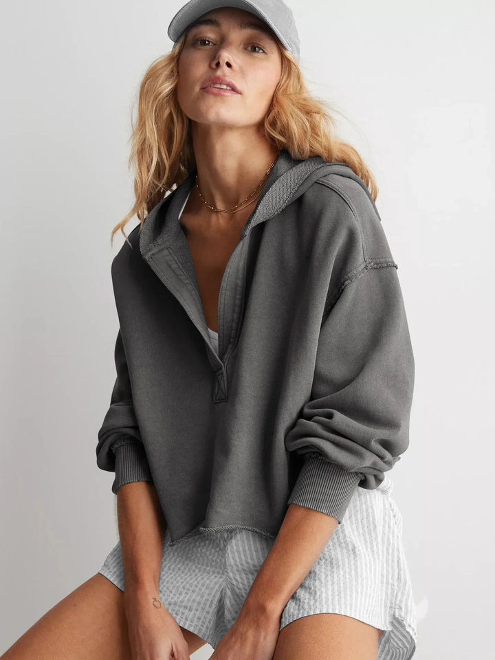 Philippa | 50% Cotton Cropped Hoodie