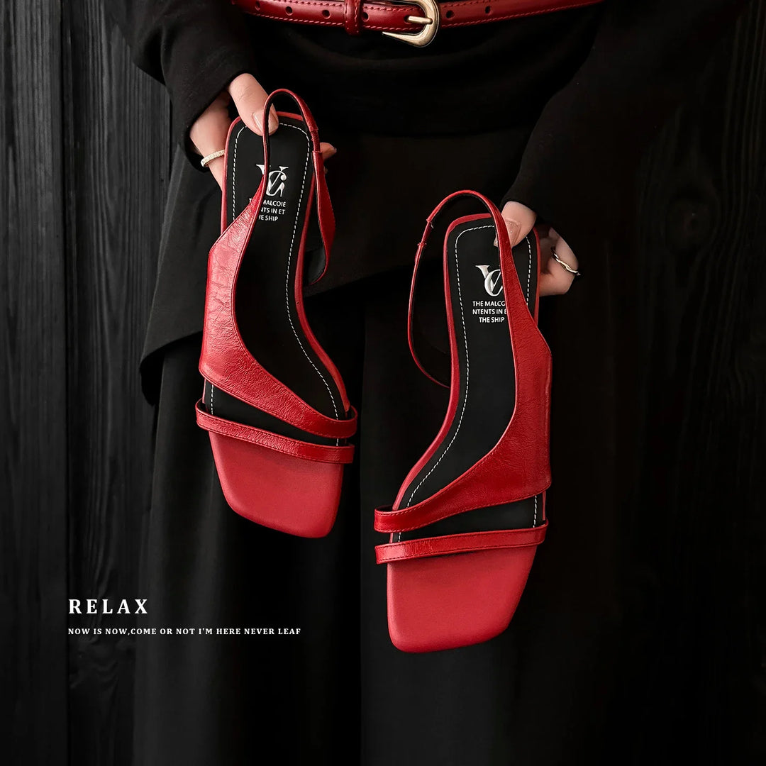 Estella | Sheepskin Lined Tie Strap Heels