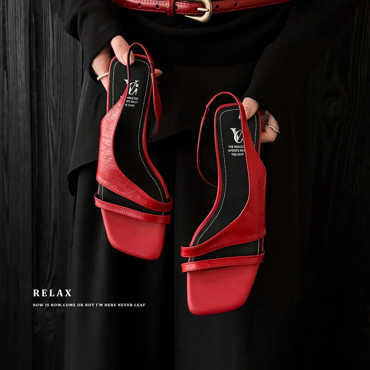 Estella | Sheepskin Lined Tie Strap Heels