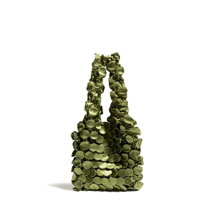 Ruched Bubble Tote, Long Shoulder Handles