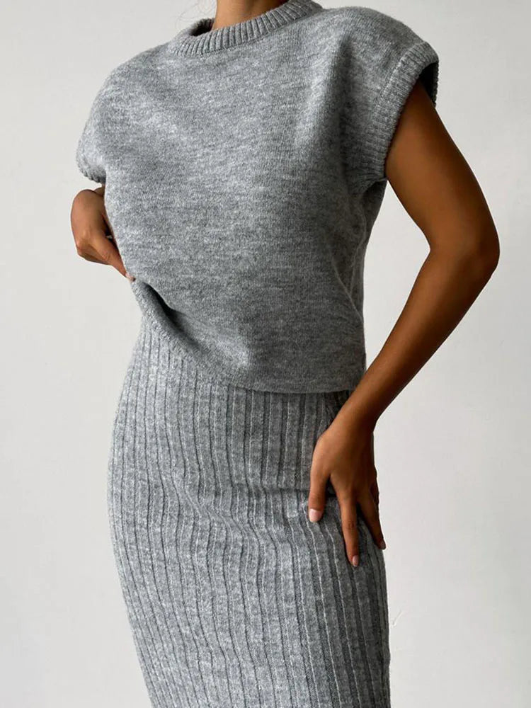 Noella | Cotton Rib Sleeveless Set
