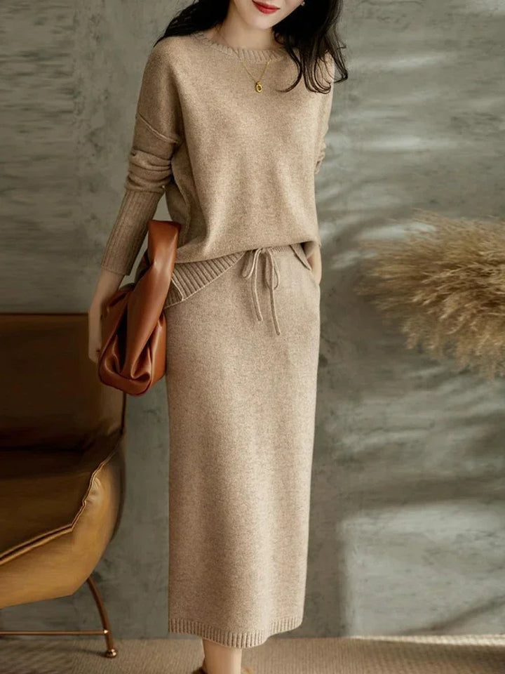 Rosette | Cotton Knit Sweater and Skirt