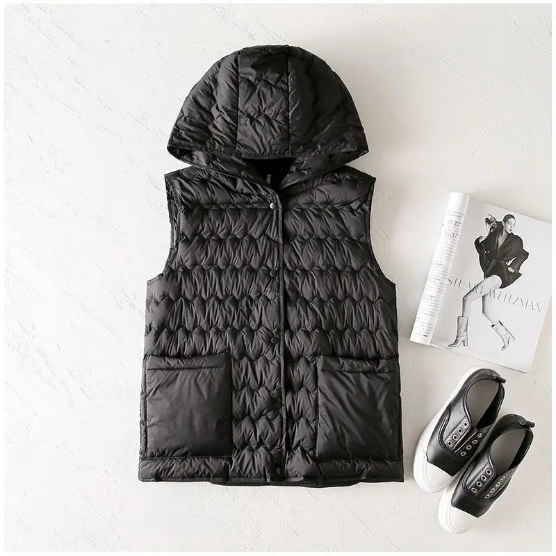 Gabrielle | 90% Down Hooded Vest