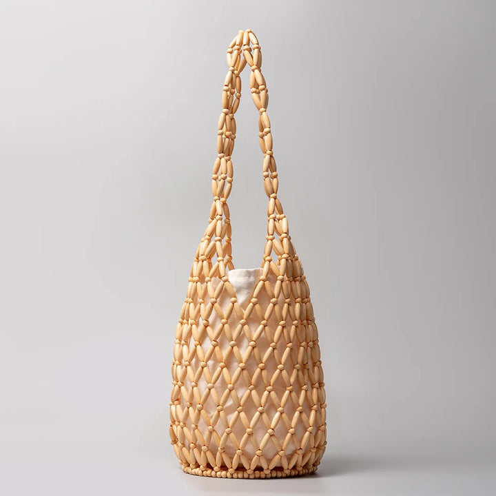 Beaded Open Net Tote, Lined