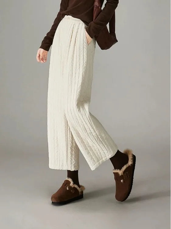 Helene | Quilted Insulated Wide Leg Pants