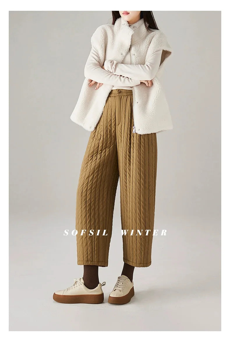 Helene | Quilted Insulated Wide Leg Pants