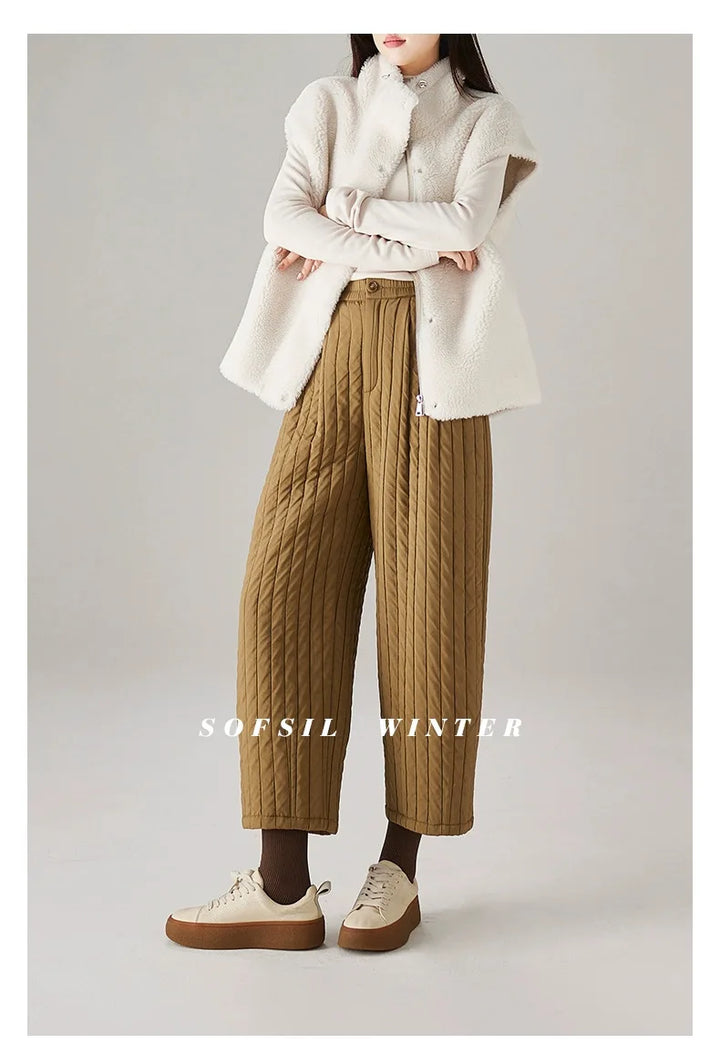 Helene | Quilted Insulated Wide Leg Pants