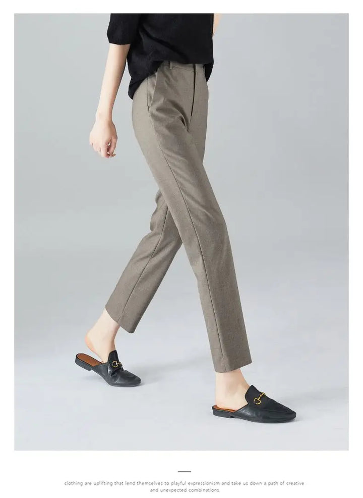 Josee | Tapered Ankle High Waist Trousers