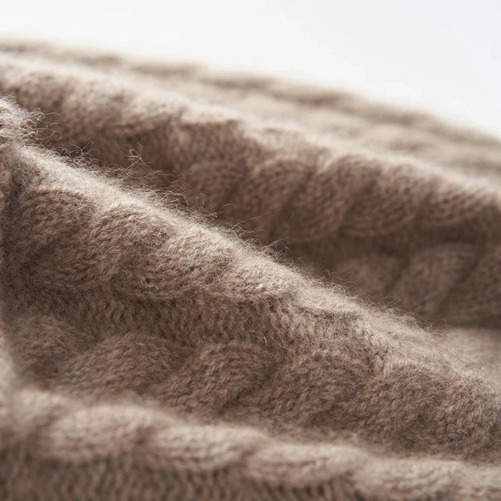 Fine Knit Cashmere Pom Beanie