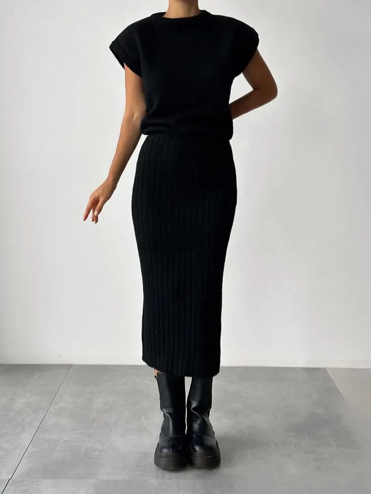 Noella | Cotton Rib Sleeveless Set