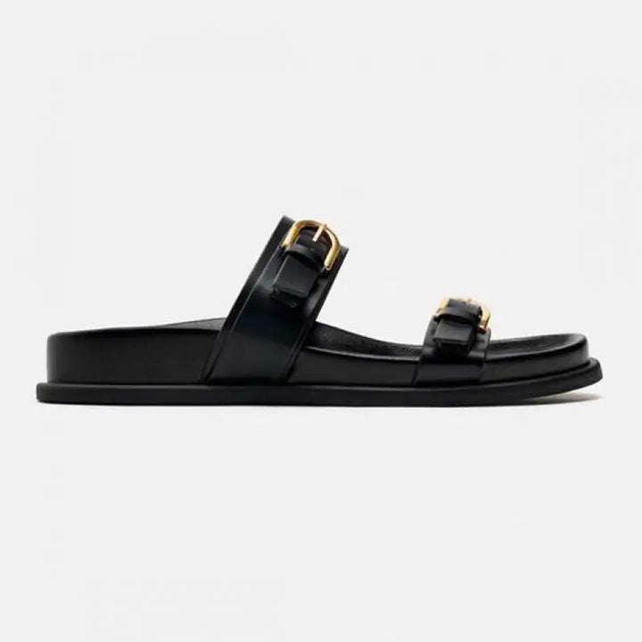 Edmee | 100% Leather Double Strap Sandals
