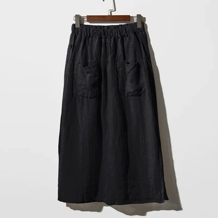 Adelina | Wide Leg 100% Linen Skirt