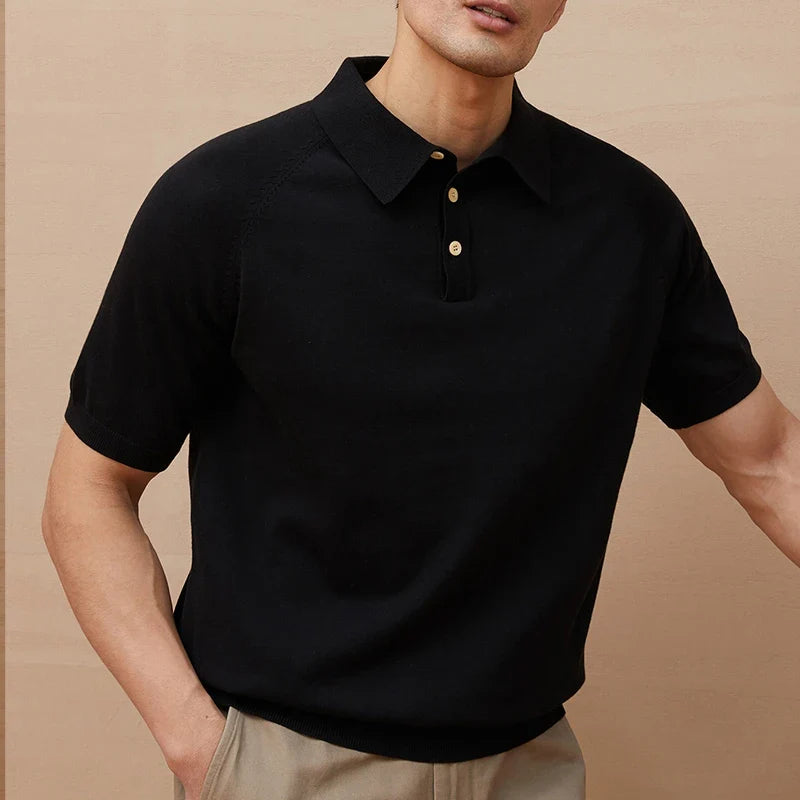 Barnabé | Fine Knit Button Down Polo