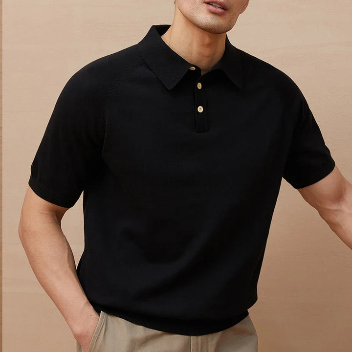 Barnabé | Fine Knit Button Down Polo