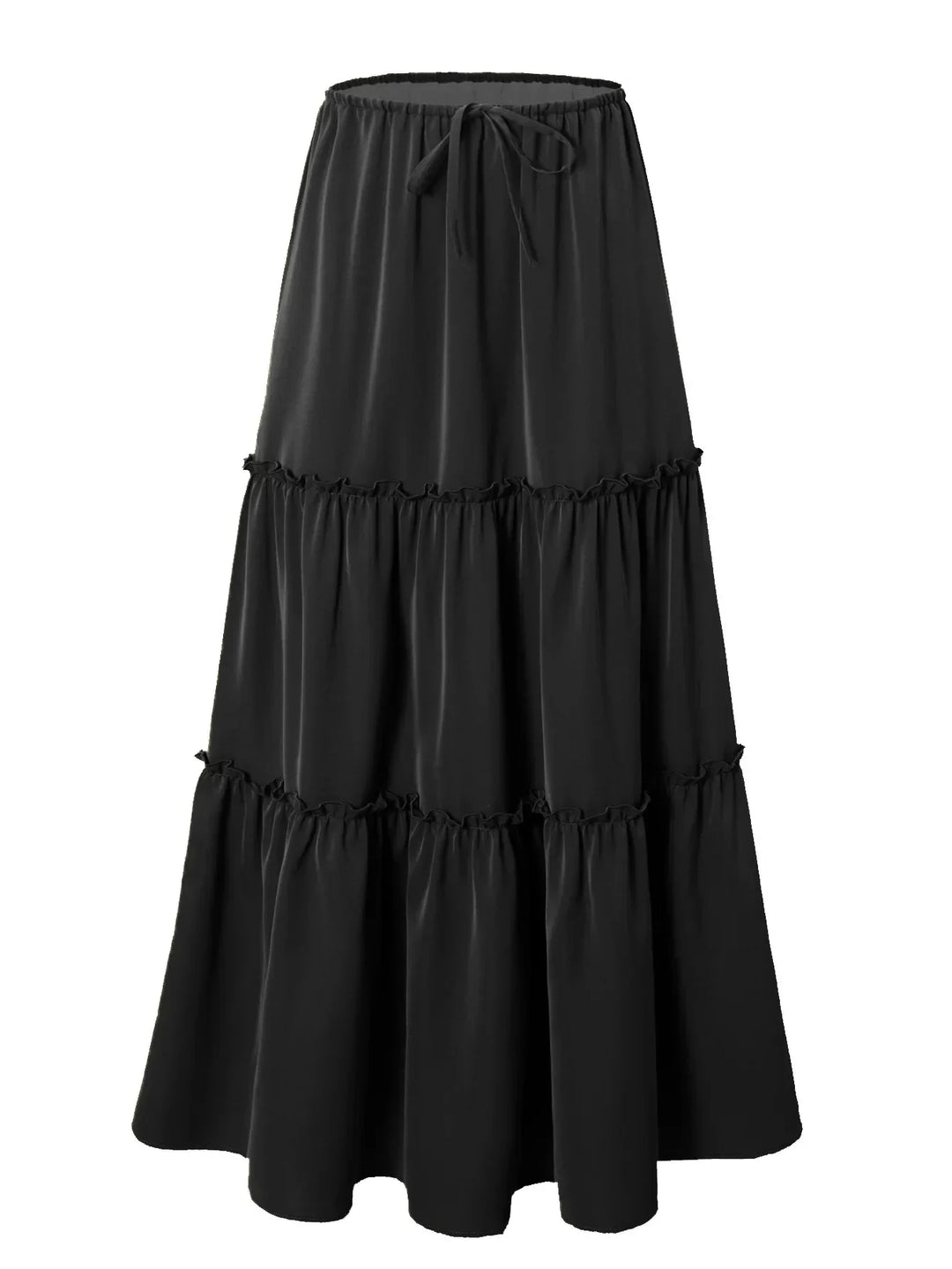 Vivian | 100% Cotton Drawstring Maxi Skirt