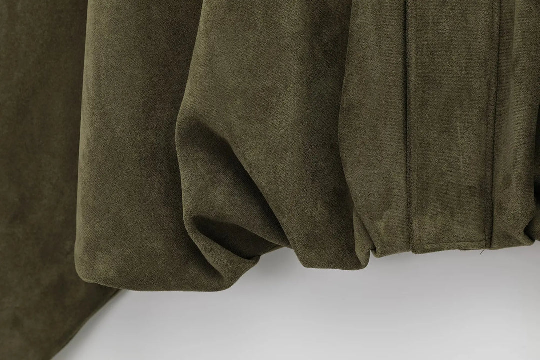 Roseanne | Oversized Suede Bomber