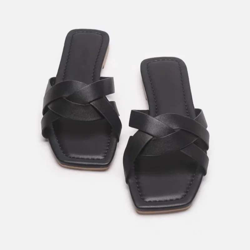 Audette | Interlaced Leather Slides