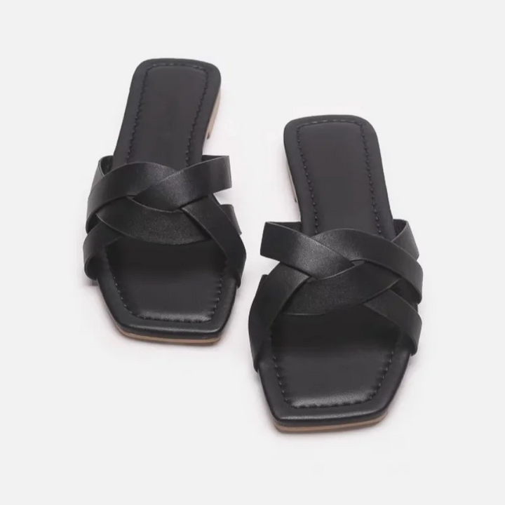 Audette | Interlaced Leather Slides
