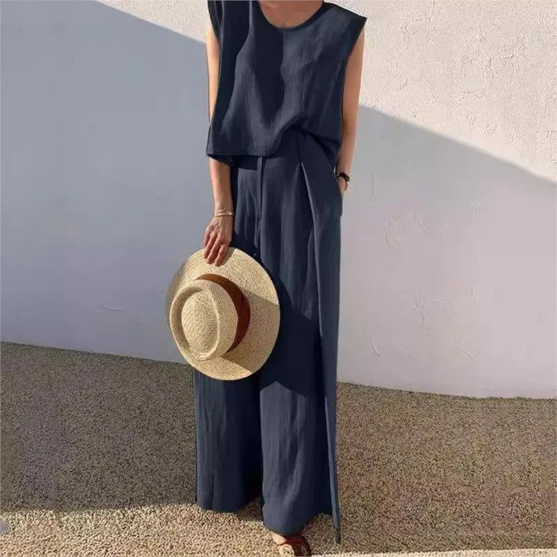 Donatienne | Tank and Wide Trouser Set
