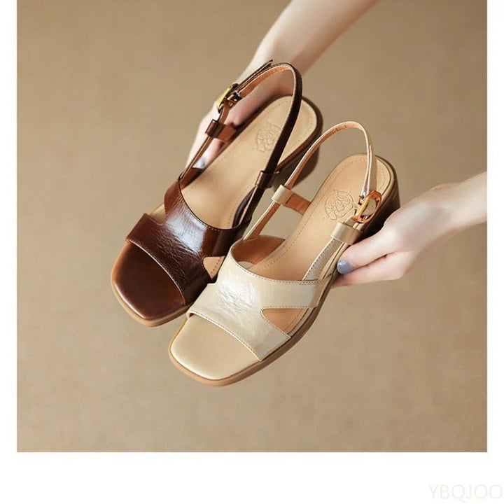 Vilma | 100% Leather Slingback Heels